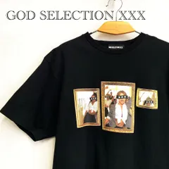 GOD SELECTION XXX プリント Tシャツ  半袖 トップス 綿100％ M ブラック メンズ ファッション _218023