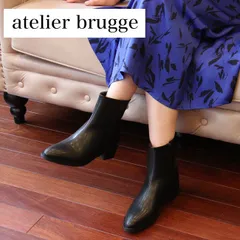 アトリエブルージュ ATELIER BRUGGE レイン ショートブーツ モカ レディース 靴 雨靴 レインシューズ ヒール 4cm ( s-24ism86 ) ※フォローで500円OFFのサムネイル
