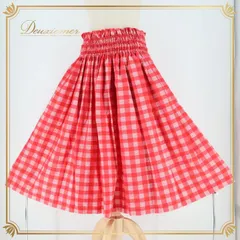 フラダンス 衣装 パウスカート レッド系 ホワイト系 ツーカラー チェック柄 シングル シンプル かわいい 華やか 鮮やか 明るい 目を引く 赤 白 ハワイアン アロハ ハワイアンプリント フラ ダンス レッスン 練習 キュート ダンス衣装 おしゃれ