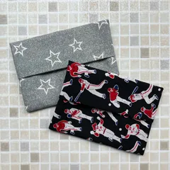 ポケットティッシュケース　2点セット⑦ 後ろポケットつき