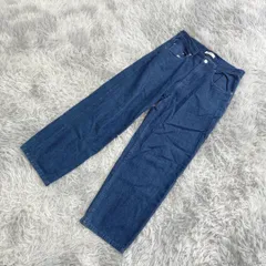 【WEGO】ストレートワイドデニムパンツ (S) カジュアル ヘルシー 一点もの