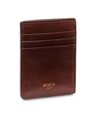 ボスカ メンズ アクセサリー 財布 Bosca Mens Dolce Collection Deluxe Front Pocket Wallet Dark brown ブラウン