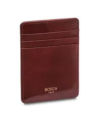 ボスカ メンズ アクセサリー 財布 レザー Bosca Old Leather Deluxe Front Pocket Wallet Dark brown ブラウン