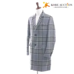 ■ JOURNAL STANDARD relume ジャーナルスタンダード レリューム コート アウター ボタン ポケット チェック柄 メンズ L ライトブルー系