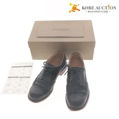 ■ パドローネ PADRONE シューズ 靴 レザー ウイングチップ メンズ 40 (25cm相当) ブラック 箱付き