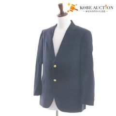 ■ ジェイプレス J.PRESS テーラードジャケット 長袖 金ボタン 赤パイピング メンズ 38 L ネイビー