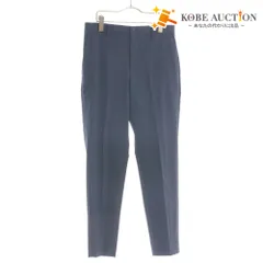 ■ グローバルワーク GLOBAL WORK パンツ ロング ボトムス テーパード センタープレス グレンチェック メンズ L ネイビー