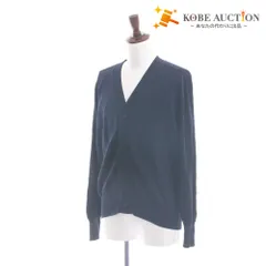■ ナノユニバース nano・universe ニットカーディガン 長袖 LB.03 ボタン Vネック メンズ L ネイビー
