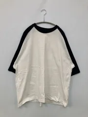 BACK NUMBER バックナンバー Tシャツ/カットソー LARGE ホワイト 無地 ミドル丈 半袖 クルーネック(丸首)