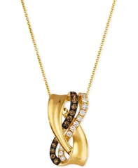 ル ヴァン レディース アクセサリー ネックレス・チョーカー・ペンダントトップ レース Le Vian Chocolate Diamond 15 ctw Nude Diamond 15 ctw Crossover 18 Pendant Necklace in