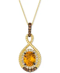 ル ヴァン レディース アクセサリー ネックレス・チョーカー・ペンダントトップ レース Le Vian Cinnamon Citrine 238 ctw Diamond 58 ctw Pendant Necklace in 14k Gold 18 2 exte