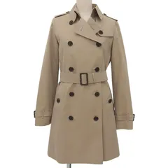 美品▲BURBERRY LONDON バーバリーロンドン コットン100％ 裏地ノバチェック ライナー付き 2WAY トレンチコート ベージュ 36 日本製 正規品 レディース