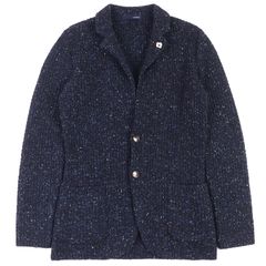 未使用級 近年モデル LARDINI ジャガード ニット テーラードジャケット