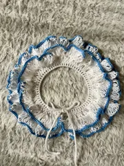 つけ襟　ベビーフリル　　肩かけ　花びら　かぎ針