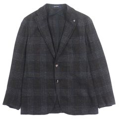タリアトーレ_サマーツイードジャケット/46 T19988 美品 タリアトーレ モンテカルロ サマーツイード2BJK 黒系50
