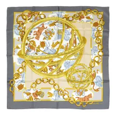 セリーヌ 星座柄 スカーフ ユニセックス グレー マルチカラー CELINE【中古】 【アパレル・小物】