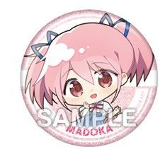 魔法少女まどかマギカ ローソンコラボ グリッター缶バッジ 鹿目まどか