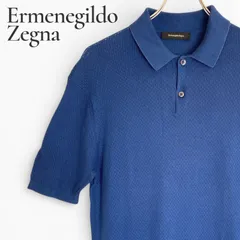 【イタリア製】Ermenegildo Zegna ニットポロ M高級 メンズ古着 Ermenegildo Zegna ポロシャツ メンズ 【古着】【中古】【送料無料