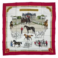 エルメス HERMES スカーフ カレ90 国立種馬飼育場 - メルカリ