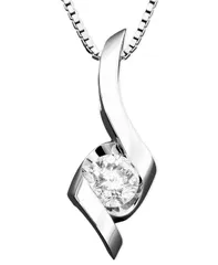 シレーナ レディース アクセサリー ネックレス・チョーカー・ペンダントトップ レース Sirena Diamond Twist Pendant Necklace 14 ctw in 14k Gold White orose White Gold ホワイト