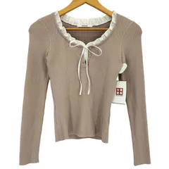 スナイデル snidel 25aw フリルドッキングニットプルオーバー レディース ONE SIZE 