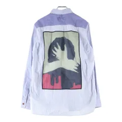 JUNYA WATANABE COMME des GARCONS (ジュンヤワタナベ コムデギャルソン) 17SS バックグラフィック ストライプ長袖シャツ ブルー WS-B025のサムネイル