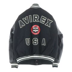 AVIREX アヴィレックス 本革 レザースタジャン ブラック S - メルカリ