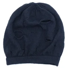 Yohji Yamamoto POUR HOMME (ヨウジヤマモト プールオム) 25SS JERSEY DAMAGED BERET ジャージーダメージベレー帽 ハット ブラックのサムネイル