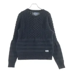 NEIGHBORHOOD (ネイバーフッド) FISHERMAN-B C-CREW LS ケーブル編みウールニット セーター 152STNH-KNM02 グレーのサムネイル