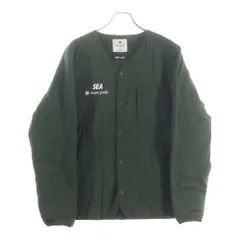 WIND AND SEA (ウィンダンシー) ×snow peak Flexible lnsulated Cardigan スノーピーク キルティングジャケット インナーダウン カーディガン カーキ WAS-SW20AU001のサムネイル