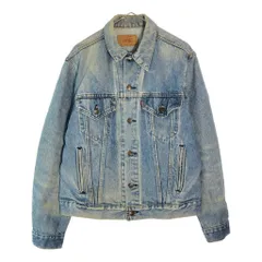 90年代 USA製 Levi's リーバイス 70506-0214 デニムトラッカージャケット ブルー(メンズ 42 R)中古 古着 X5286