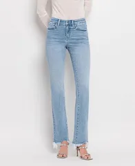 フライングモンキー レディース ボトムス デニムパンツ ブーツカット ミニ ブーツ ジーンズ Flying Monkey Womens High Rise Mini Bootcut Jeans Blue flame ブルー