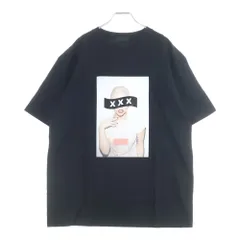 GOD SELECTION XXX (ゴッドセレクショントリプルエックス) 20SS LADY GAGA TEE レディーガガ フォトプリント クルーネックコットン半袖Tシャツ ブラック GX-S20-ST-17