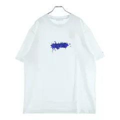 GOD SELECTION XXX (ゴッドセレクショントリプルエックス) 20SS×FRAGMENT FRGMT フラグメント ペイントロゴクルーネックコットン半袖Tシャツ ホワイト GX-S20-7FST-04