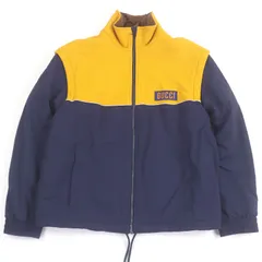 美品□GUCCI グッチ 673635 裏ボア GGロゴ総柄 2WAY テクニカルジャージー ベスト/ジャケット ブルゾン ネイビー イエロー M ハンガー付き イタリア製 正規品 メンズのサムネイル