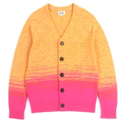 極美品▼HERMES エルメス 22SS カシミヤ100% グラデーション Vネック ニット カーディガン オレンジ ピンク S イタリア製 正規品 メンズのサムネイル