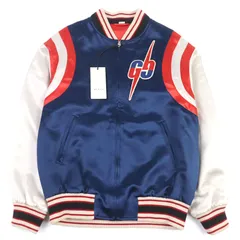 未使用品○GUCCI グッチ 575315 GG Blade Bomber Jacket GGロゴワッペン スーベニアジャケット スカジャン マルチカラー 46 イタリア製 正規品 メンズのサムネイル