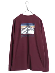 【お得なクーポン配布中!】 パタゴニア 両面 プリント 長袖 Tシャツ メンズ L 古着 アウトドア ロンT ロングスリーブ グラフィック アート バックプリント カットソー