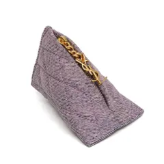 イヴ・サンローラン(Yves Saint Laurent) カサンドラ ミニポーチ 669925 レディース コットン 小銭入れ・コインケース ピンク