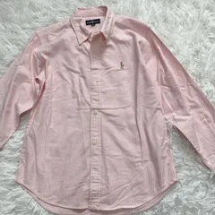 ラルフローレン　ストライプシャツ　ピンク　ポニー