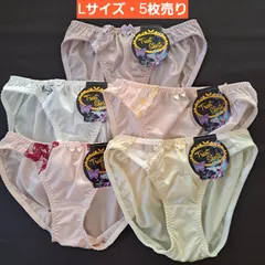 (a-9)【L】【5枚売り】トリコットショーツ　Lサイズ　トリコット　ショーツ　光沢　ツルツル生地　エレガント　レース　リボン　刺繍　ショーツまとめ売り　ショーツ　まとめ売り　カラーショーツ