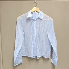 ザラ ZARA クロップドシアーシャツ 【S】