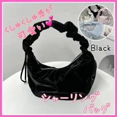 【新品】★ブラック★シャーリング ショルダーバッグ レディース 可愛い