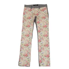 ジュンヤワタナベ コムデギャルソンJUNYA WATANABE COMME des GARCONS フローラルプリント切替ストレッチデニムパンツ クリームグレーSのサムネイル
