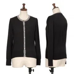 レキップ ヨシエイナバL'EQUIPE YOSHIE INABA ライン切替クルーネックカーディガン 黒38