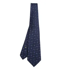 ポールスミスPaul Smith ピンドットジャガードシルクネクタイ 紺紫
