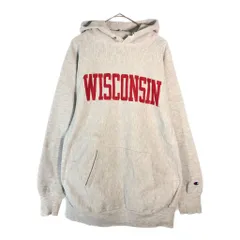90年代 Champion チャンピオン REVERSE WEAVE リバースウィーブ パーカー 大きいサイズ カレッジ グレー(メンズ XXL)中古 古着 X5299