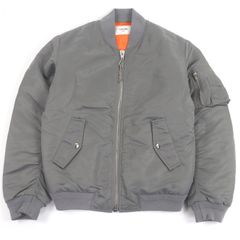 22AW CELINE バックロゴ MA-1 ボンバージャケット 48 グレー - メルカリ