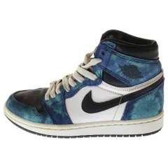 NIKE (ナイキ) WMNS AIR JORDAN 1 HIGH OG Tie-Dye CD0461-100 ウィメンズ エアジョーダン1 タイダイブルー ハイカットスニーカー シューズ US6/23.0cm ブルー