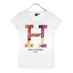 HOLLYWOODMADE (ハリウッドメイド) Hプリント 半袖Tシャツ ホワイト 〇のサムネイル